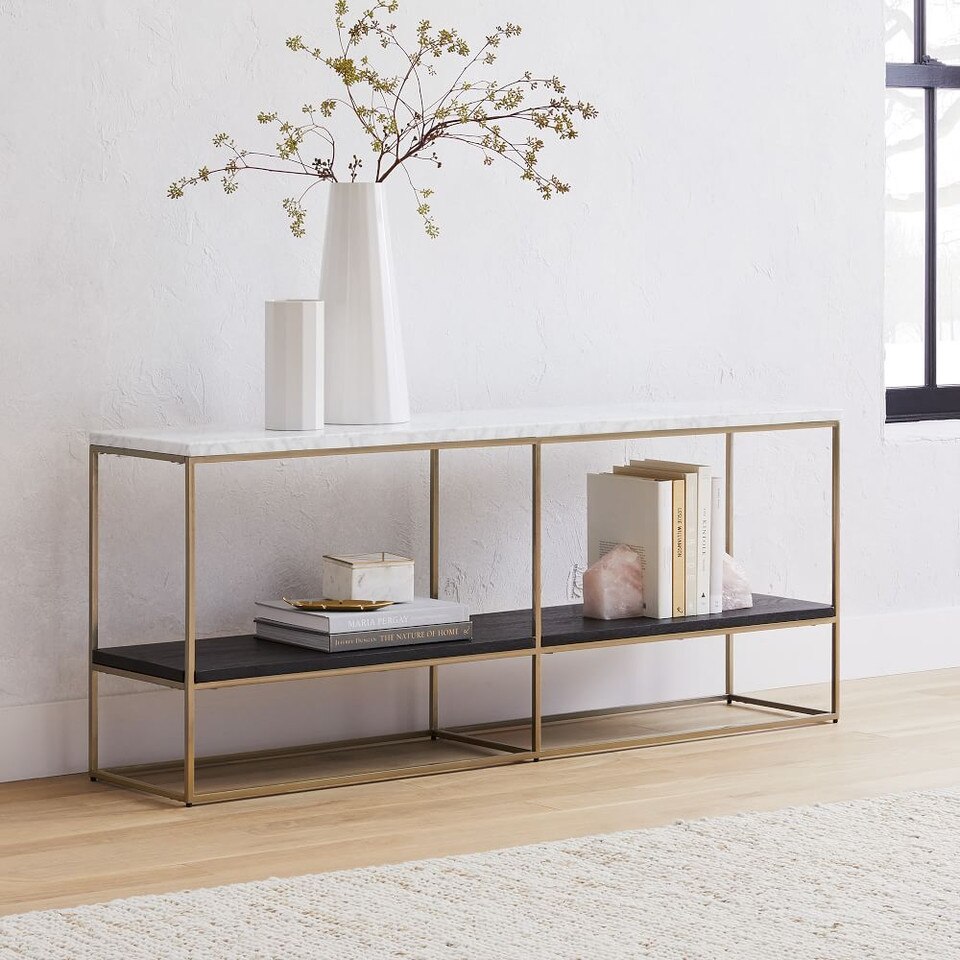 Streamline Bookshelf Marble West Elm UK